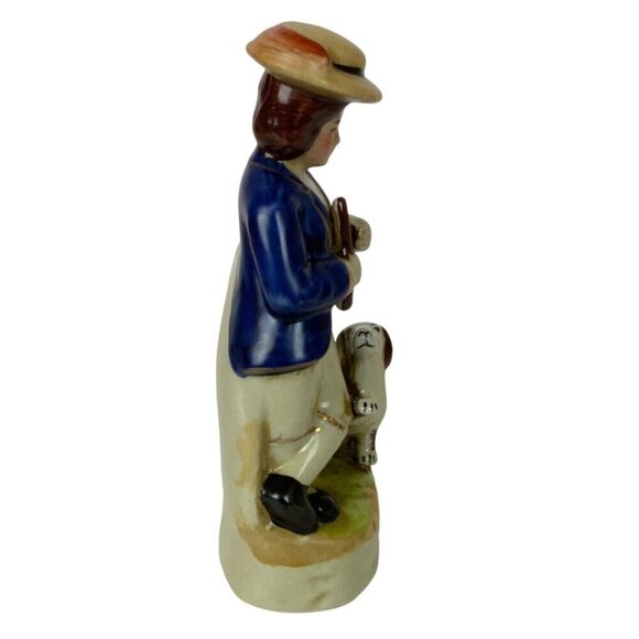 Vintage English Staffordshire Sailor and Dog Ceramic Figurine - Picture 4 of 9